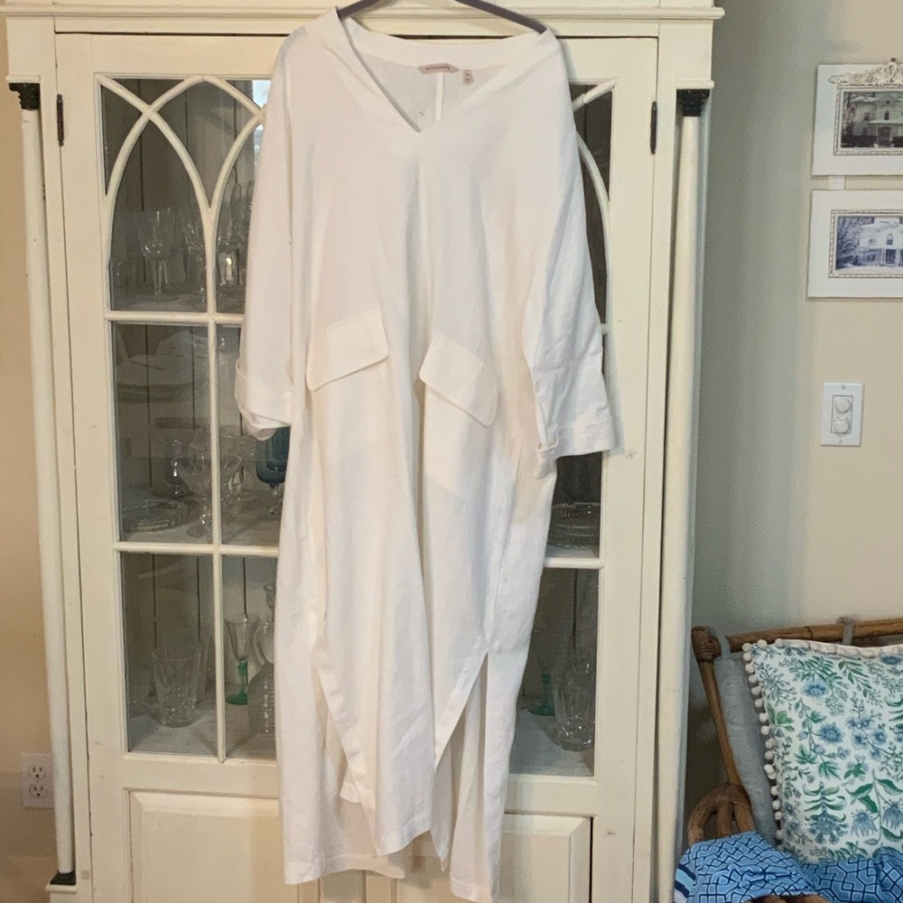 Soft Surroundings White Long Sleeve Dress